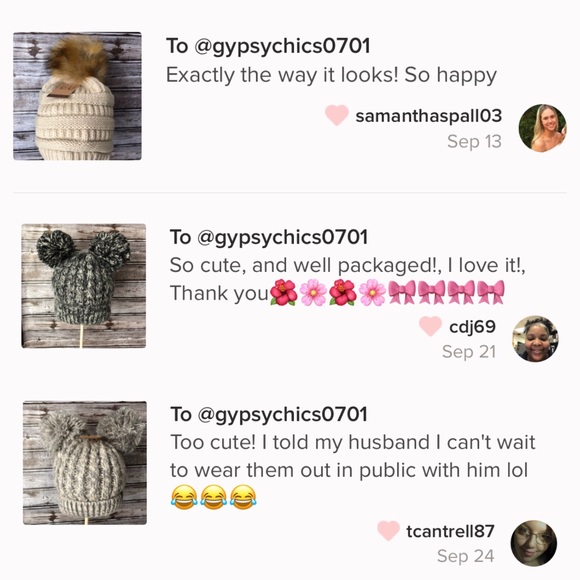 C.C Chucky Knit Gray/Ivory Color Beanie With Pom - Picture 5 of 5